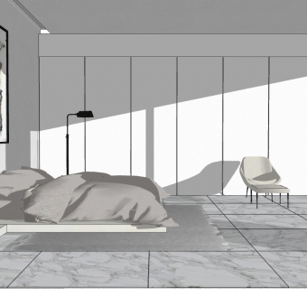 精品卧室模型家具模型 (12)